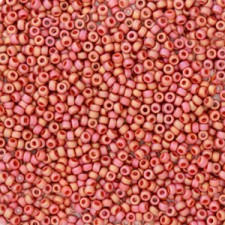 Miyuki rocailles Perlen 15/0 - Opaque glazed frosted rainbow cardinal red 15-4695